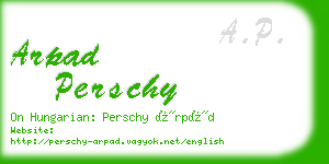 arpad perschy business card